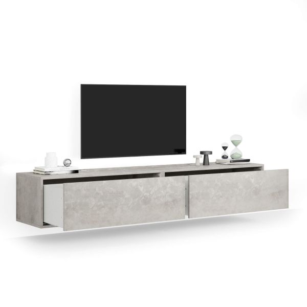 Iacopo woonkamer wandmeubel 1, cement grijs, 208x42x36 cm detailafbeelding 1