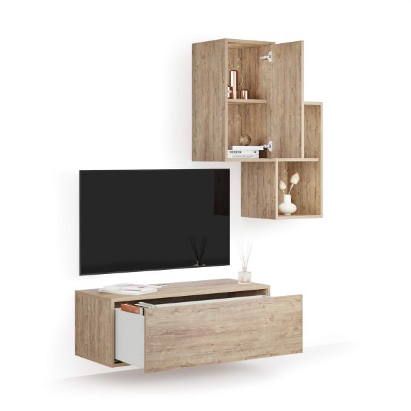 Parede de Tv Iacopo 2, carvalho, 150x42x177 cm imagem de pormenor 1