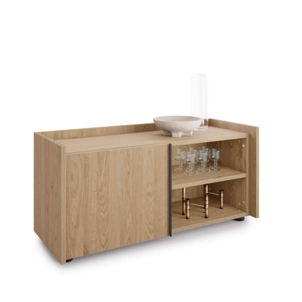 Romina Lage Kast (93.6x36x44 cm), 1 Deur, Naturel Eiken detailafbeelding 2
