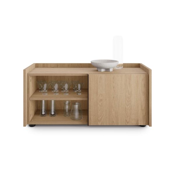 Romina Lage Kast (93.6x36x44 cm), 1 Deur, Naturel Eiken