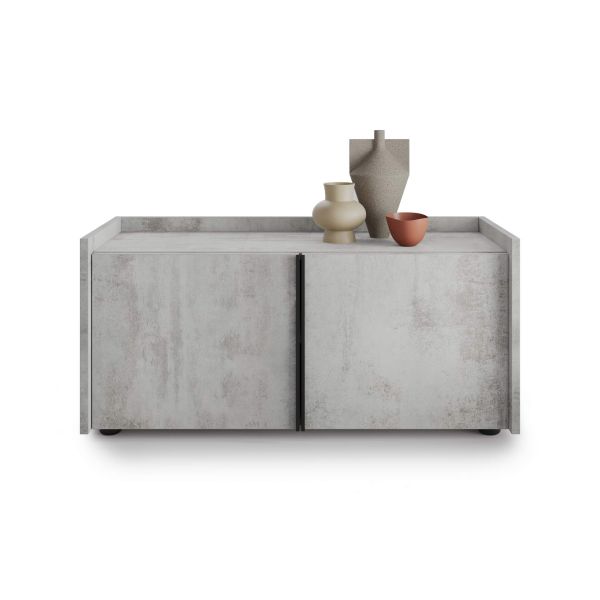 Dulap Jos Romina (93,6x36x44 cm), 2 Uși, Gri Ciment