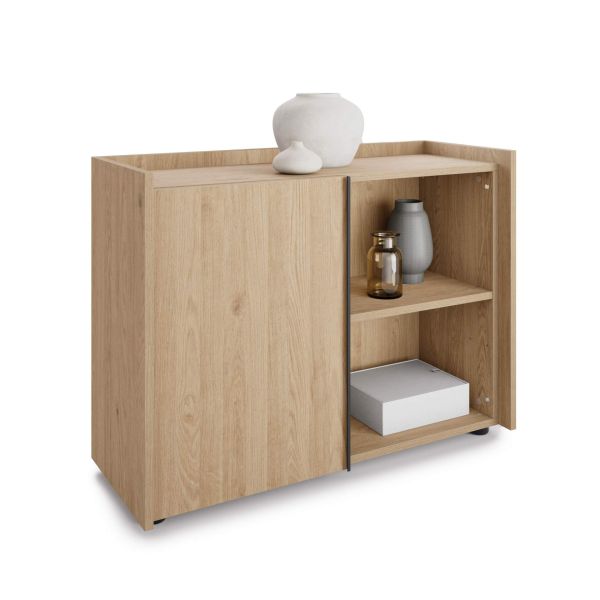 Romina Lage Kast (93.6x36x70 cm), 1 Deur, Naturel Eiken detailafbeelding 3