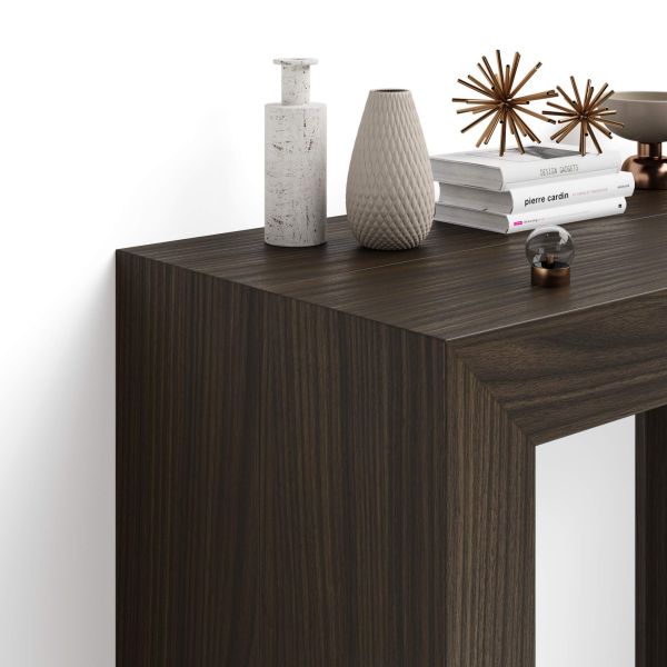 Uitschuifbare Consoletafel Angelica, 45(305)x90 cm,  amerikaanse walnoot detailafbeelding 2