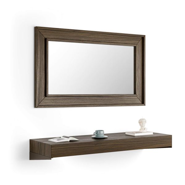 Mesa de consola de parede Evolution 120x40, nogueira escuro