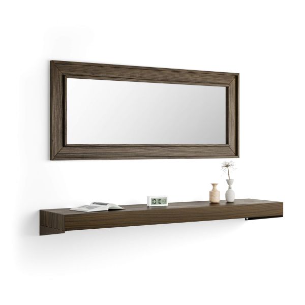 Mesa de consola de parede Evolution 180x40, nogueira escuro