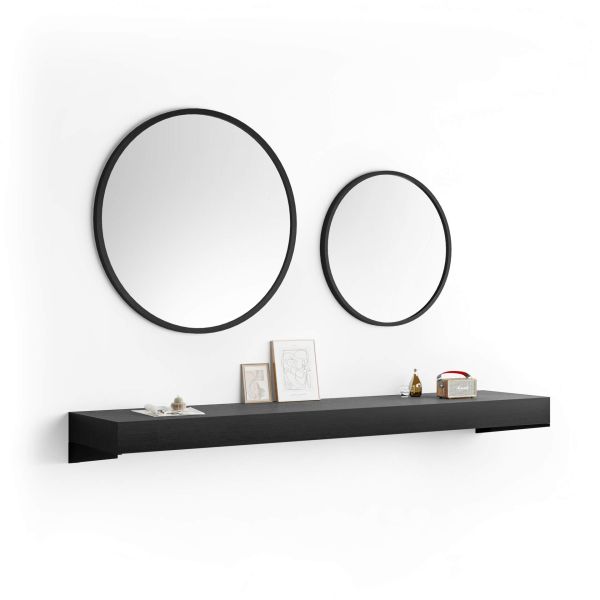 Wandkonsole Evolution 180x40, Esche Schwarz