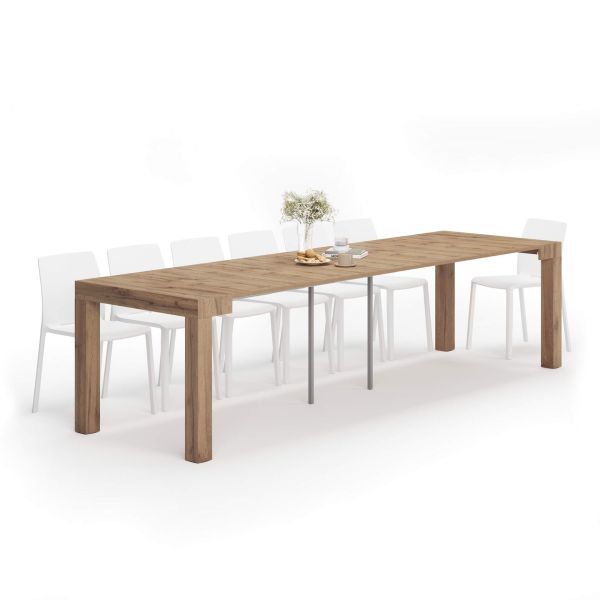 Table Console extensible First, 45(305)x90 cm, Bois Rustique