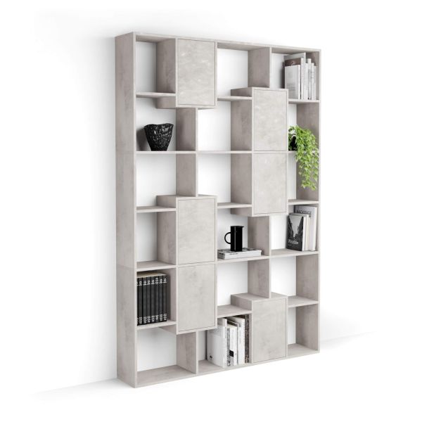 Boekenkast M Iacopo met deuren (160,8 x 236,4 cm), Cementgrijs detailafbeelding 1