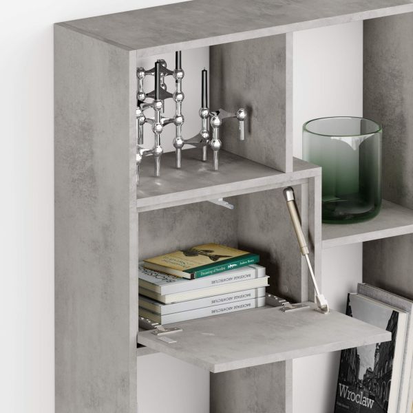 Boekenkast M Iacopo met deuren (160,8 x 236,4 cm), Cementgrijs detailafbeelding 3