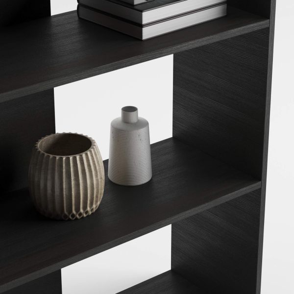 Moderne boekenkast Rachele, Zwart Essen detailafbeelding 1