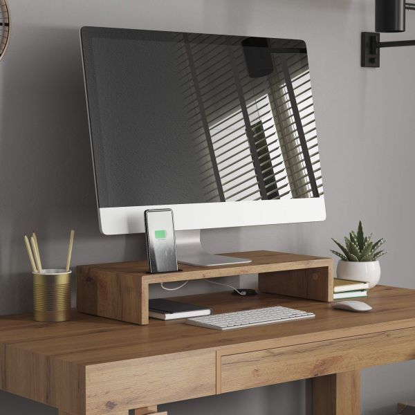 Supporto per monitor Organizer da scrivania 50 kg Bianco Supporto monitor