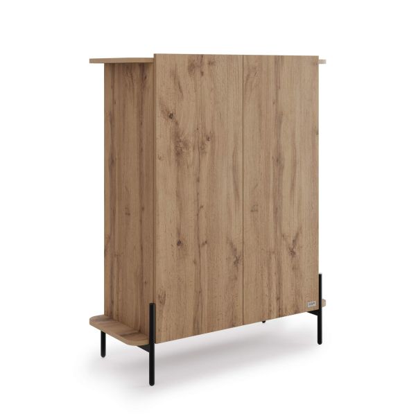 Hoge Olivia Dressoir met 2 Deuren (97x40,3x120 cm), Rustiek Eiken detailafbeelding 1