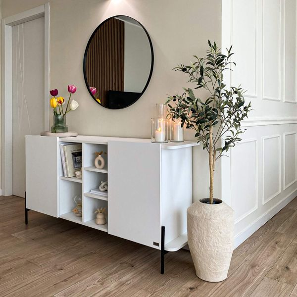 Aparador Olivia com 2 Portas (167x40,3x81,7 cm), Freixo Branco imagem do conjunto 2