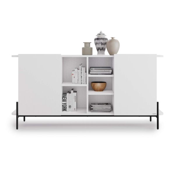 Aparador Olivia com 2 Portas (167x40,3x81,7 cm), Freixo Branco