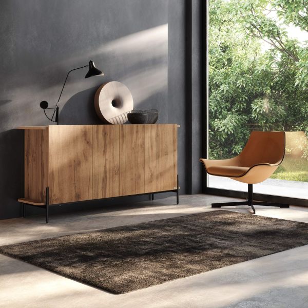 Olivia Sideboard mit 2 Türen (167x40,3x81,7 cm), Rustikale Eiche Umgebungsbild 1