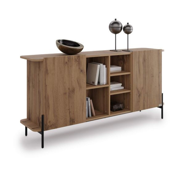 Olivia Sideboard mit 2 Türen (167x40,3x81,7 cm), Rustikale Eiche Detailbild 2