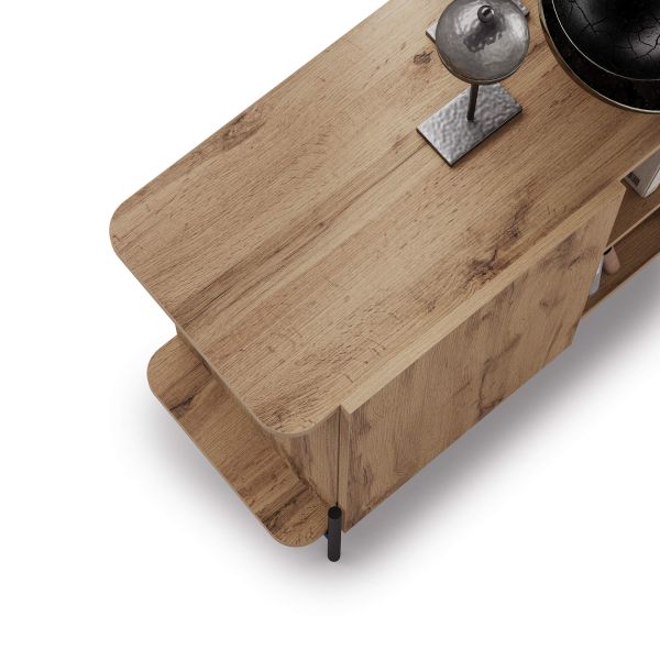 Olivia Sideboard mit 2 Türen (167x40,3x81,7 cm), Rustikale Eiche Detailbild 3