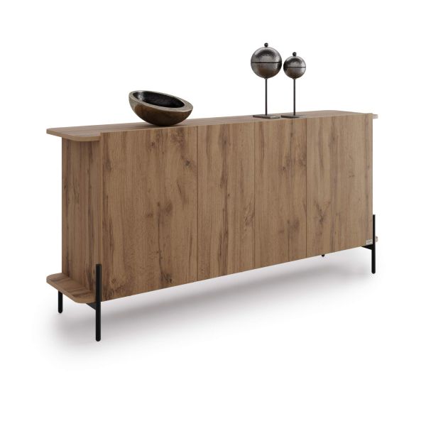 Olivia Dressoir met 4 Deuren (167x40,3x81,7 cm), Rustiek Eiken detailafbeelding 2