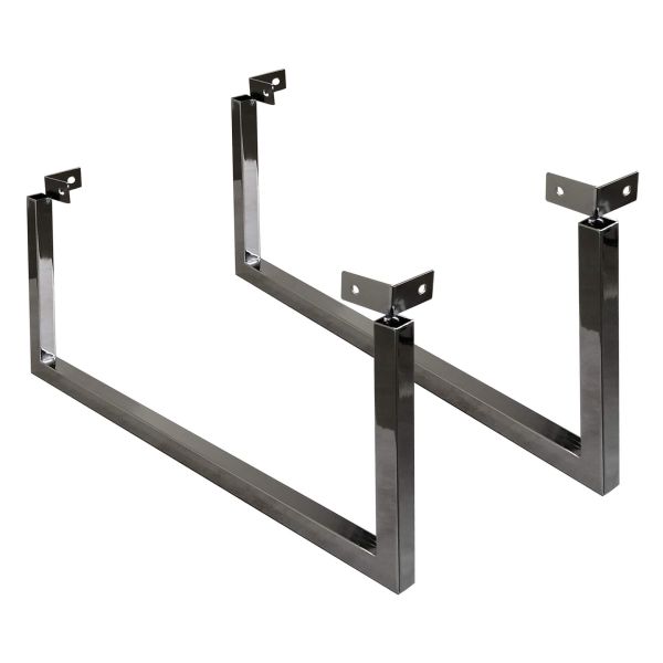 Conjunto de 2 Suportes para Mesa de apoio, Evolution XL, em ferro cromado brilhante