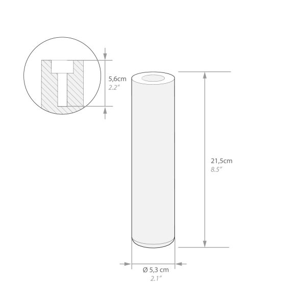 Conjunto de 4 pés de faia maciça para estrado de cama, altura 21,5 cm imagem técnica 1