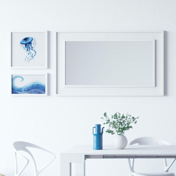 Miroir Mural Rustique Jolene Arch – Bois Blanc Distressed – Lot De 2 – 32x15 Pouces