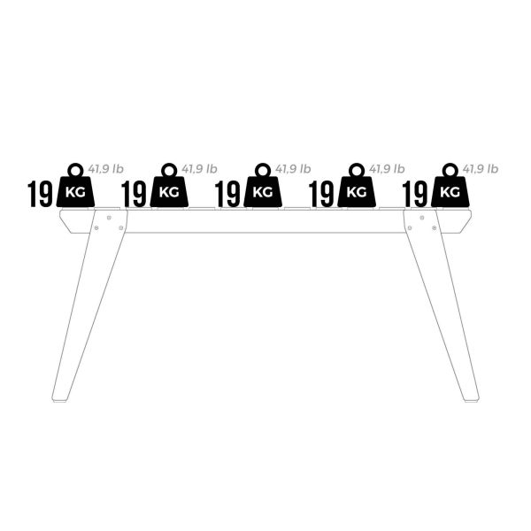 Gartentisch aus Holz 160x80 cm, Elena, Teak Farbe Technisches Bild 2