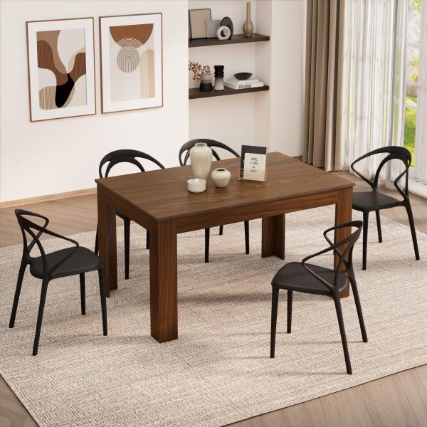 Tavolo allungabile Cucina, Easy, 140(220)x90 cm, Noce Canaletto