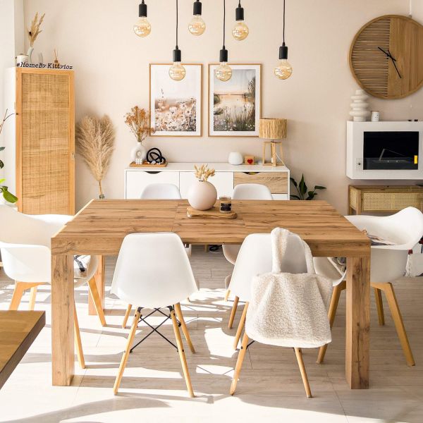Table à Manger Rectangulaire Conforama – Blanc – 160x90 Cm – Bois