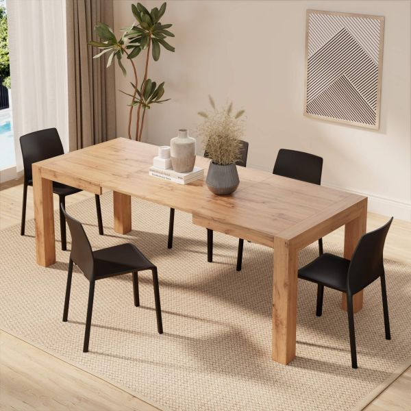 Tavolo Allungabile Moderno, Iacopo, 140(220)x90 cm, Rovere Rustico