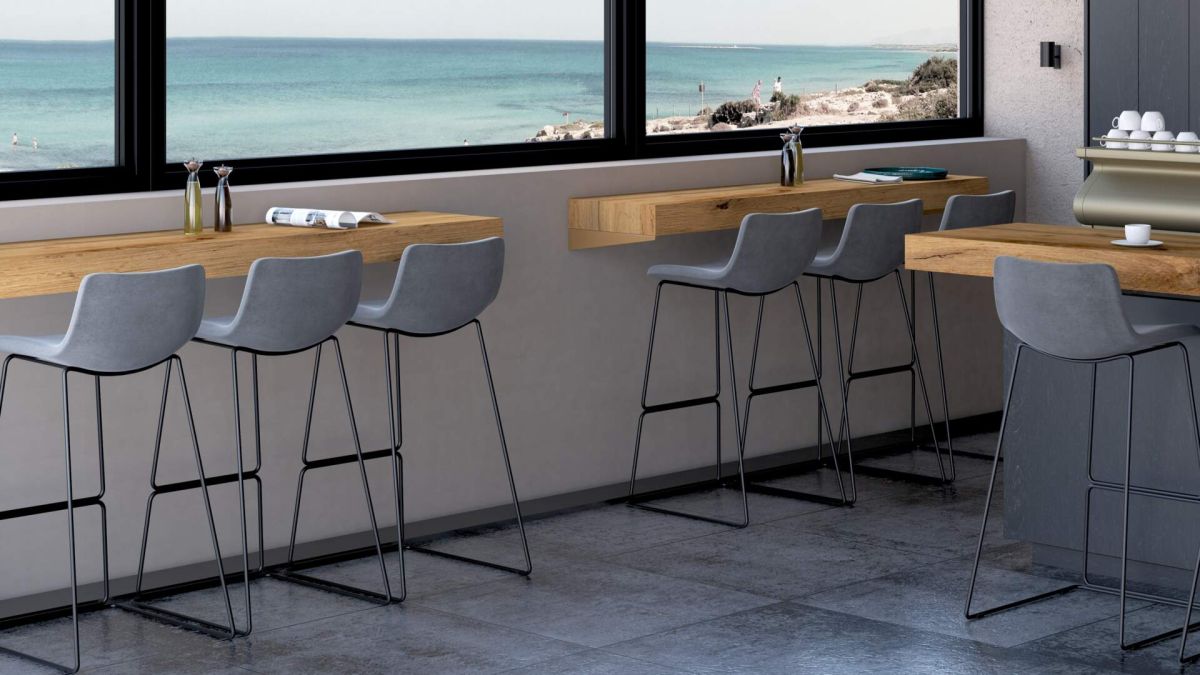 Prateleira de Bar Evolution 180x40, Freixo Preto com Carregador Wireless imagem do conjunto 1