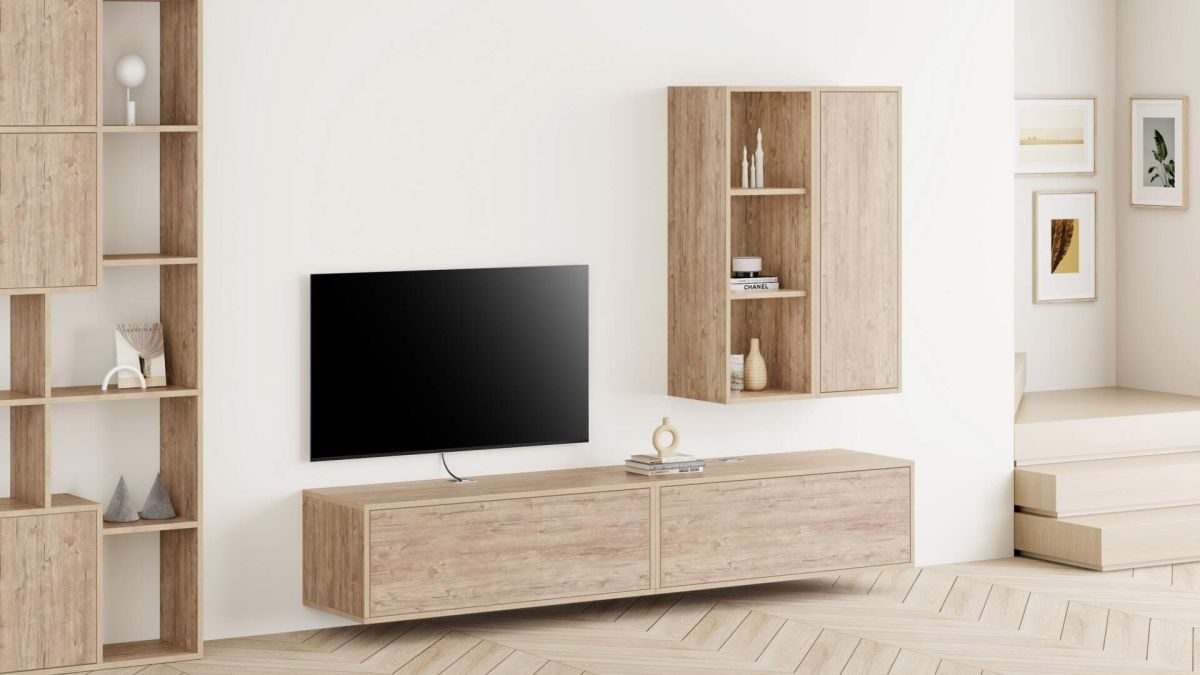 Parede de Tv Iacopo 7, carvalho, 208x42x156 cm imagem do conjunto 1