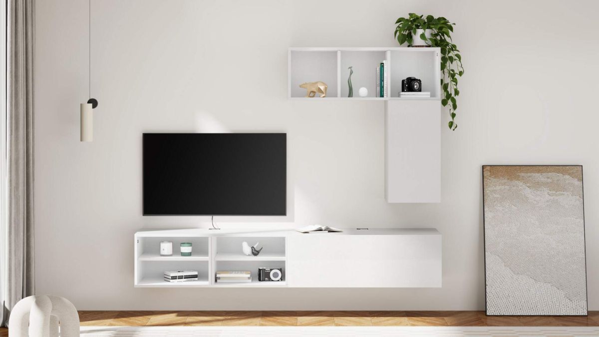 tv wandmeubel x wit essen set afbeelding 1