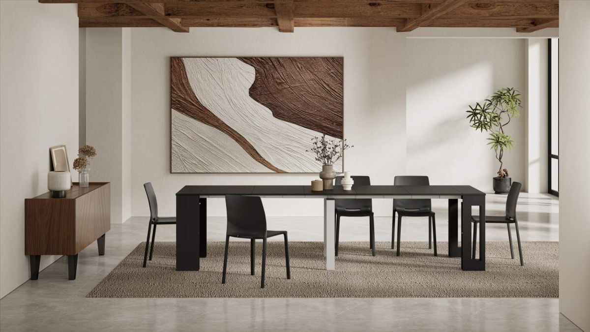 Komoni - Table extensible effet bois noir - Maisons du Monde