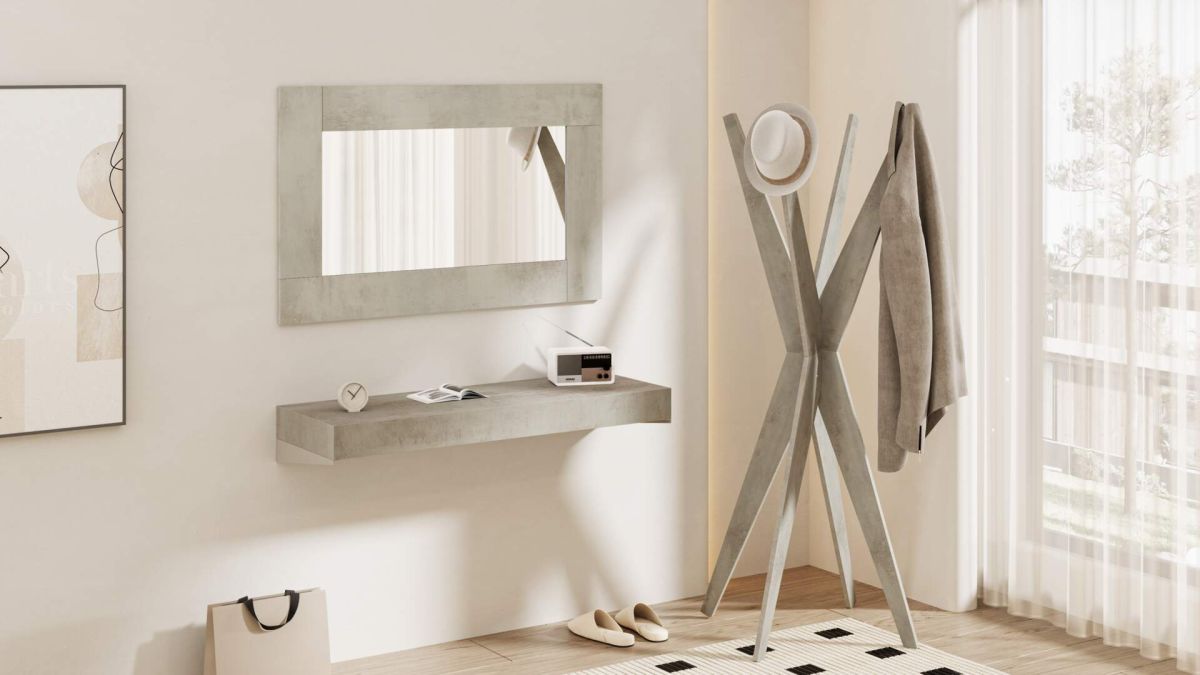 Wandkonsole Evolution 120x40, Grauer Beton Umgebungsbild 1