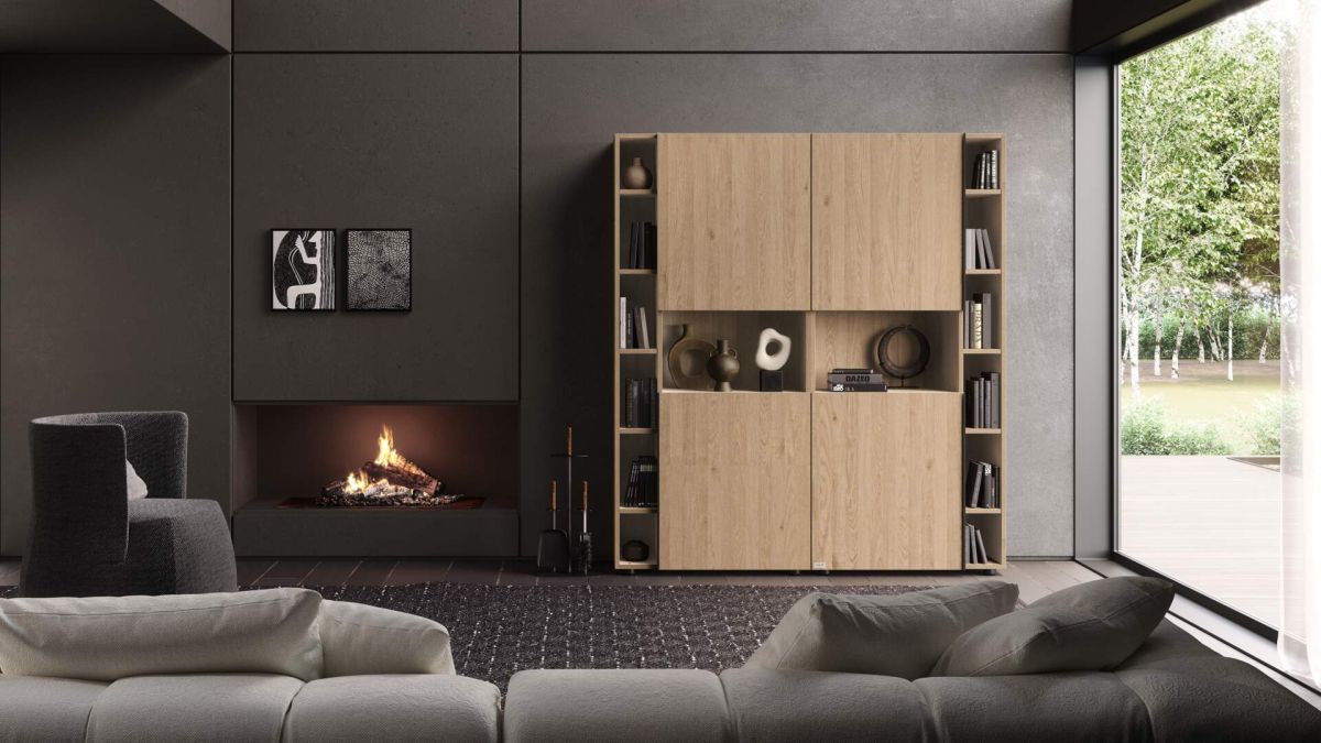 Estante Modular Romina (76,8 x 173,6 cm), Carvalho Natural imagem do conjunto 1