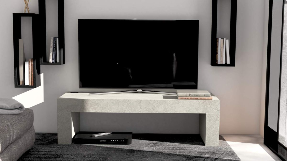 Móvel TV Evolution 120x40, Freixo Branco imagem do conjunto 1