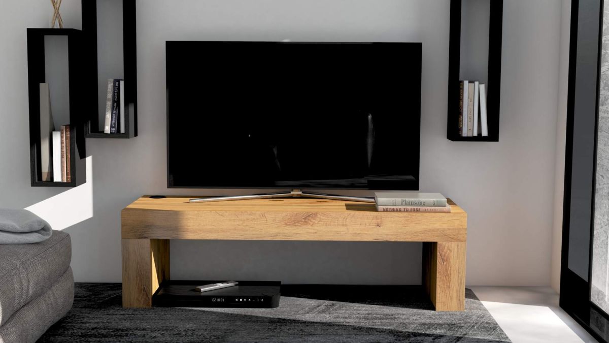 TV-Meubel Evolution 120x40, Rustiek Eiken set afbeelding 1
