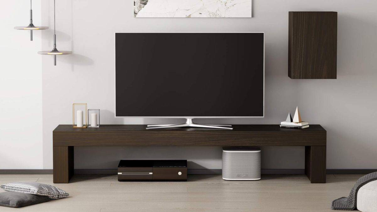 Móvel de TV Evolution 180x40, nogueira escuro imagem do conjunto 2