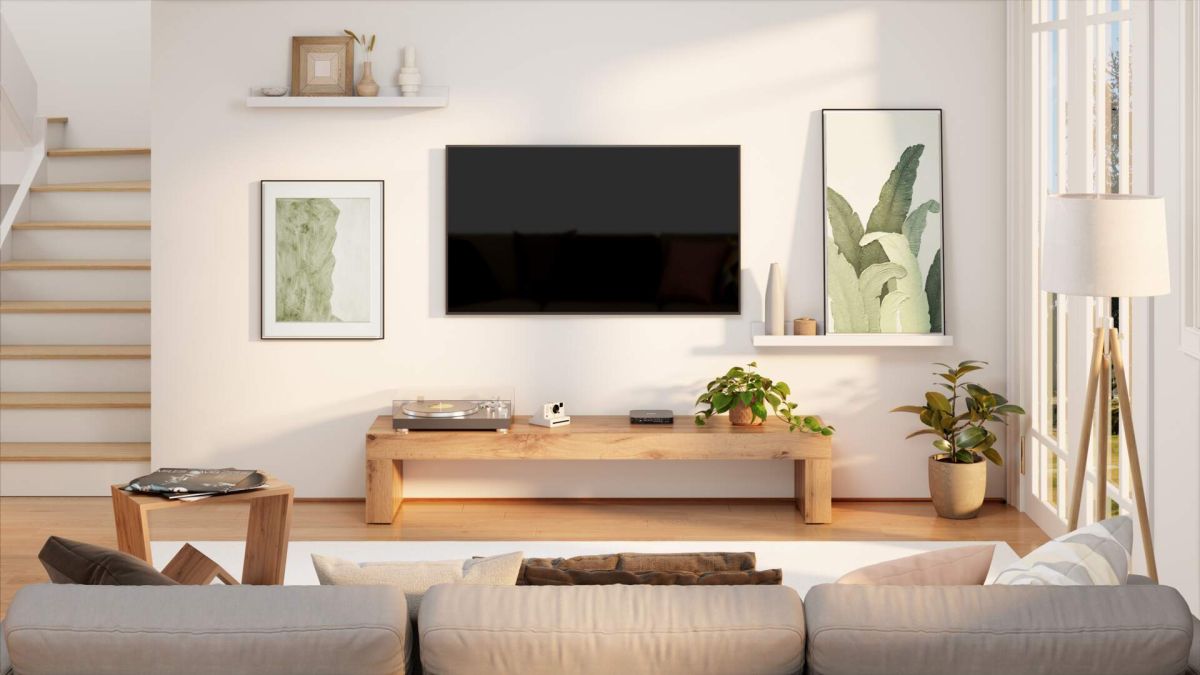 Evolution TV-Regal 180 x 40, rustikale Eiche Umgebungsbild 1