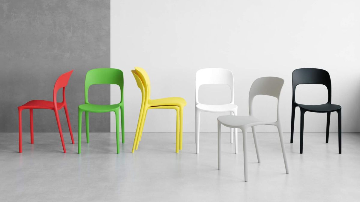 Amanda stoelen, set van 4, Geel set afbeelding 2
