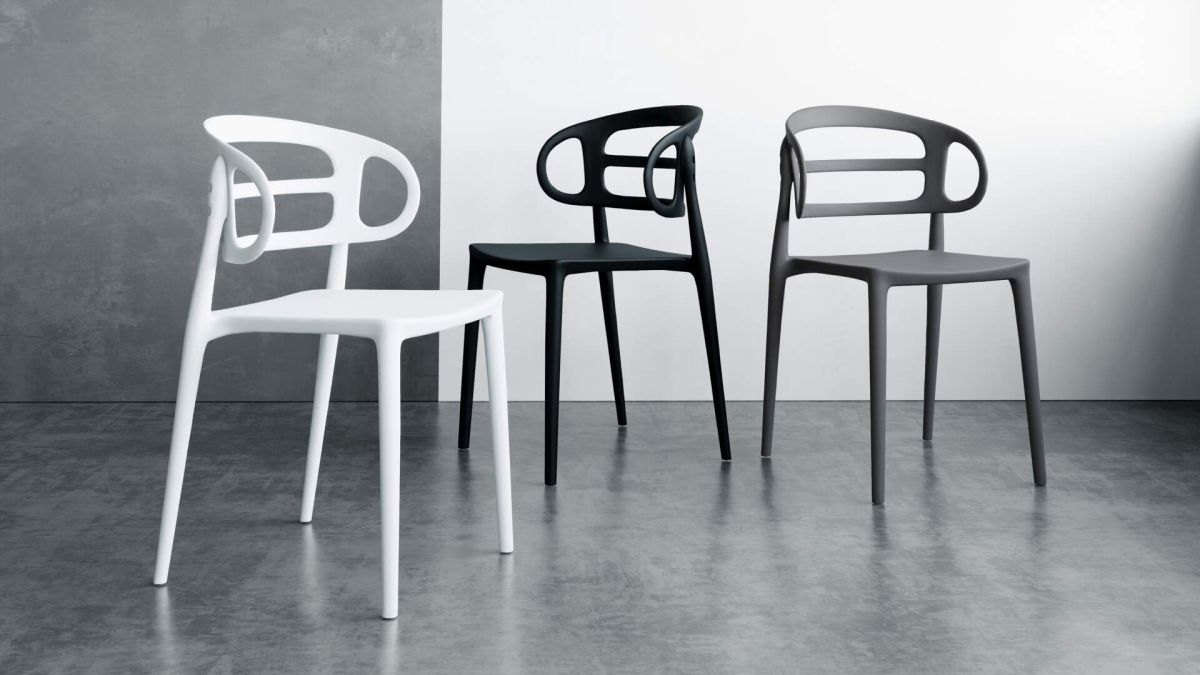 Carlotta stoelen, set van 4, Grijs set afbeelding 1