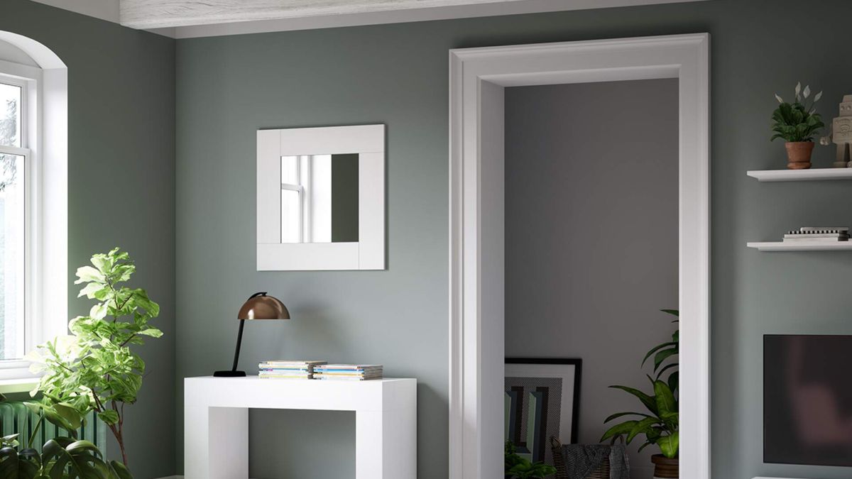 Evolution Square Wall Mirror, 73 x 73 cm, Ashwood Black