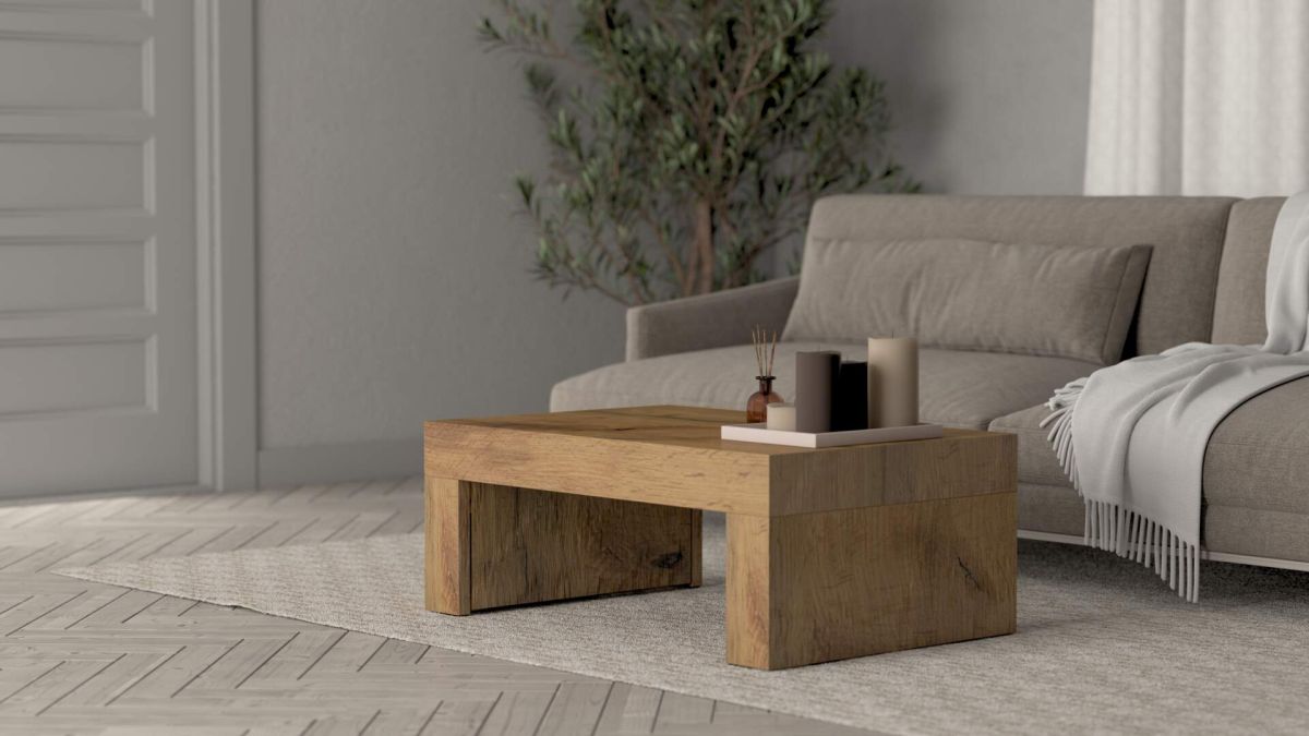 Salontafel Evolution 90x60, Cement Grijs set afbeelding 2