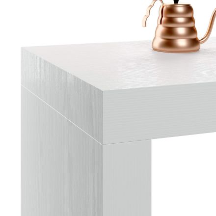 Table de bureau Evolution 180x60, Blanc Frêne avec 2 pieds image détaillée 7