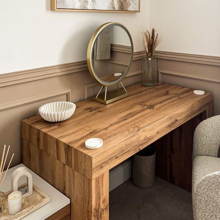 Table de bureau Evolution 120x60, Bois Rustique avec Deux Pieds image de l'ensemble 3