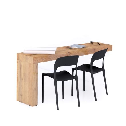 Table de bureau Evolution 180x40, Bois Rustique avec 1 pied image principale