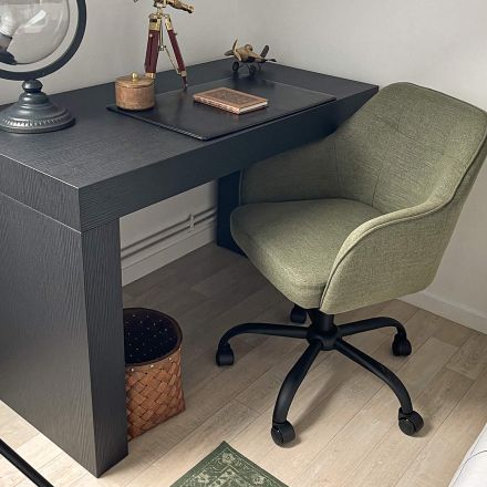 Table de bureau Evolution 120x60, Frêne Noir avec Deux Pieds image de l'ensemble 18