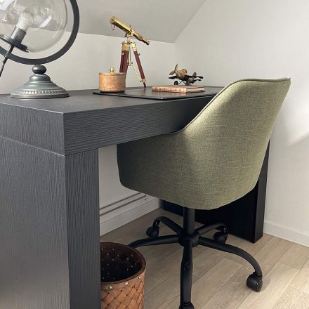 Table de bureau Evolution 120x60, Frêne Noir avec Deux Pieds image de l'ensemble 21