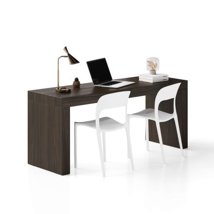 Table de Bureau Evolution 180x60, Noyer Américain avec Deux Pieds image principale