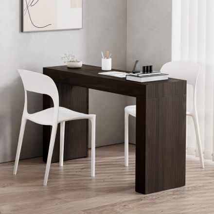 Table de Bureau Evolution 120x40, Noyer Américain avec Deux Pieds image de l'ensemble 65